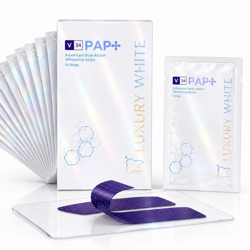 Luxury White V34 x PAP+ Whitening Strips